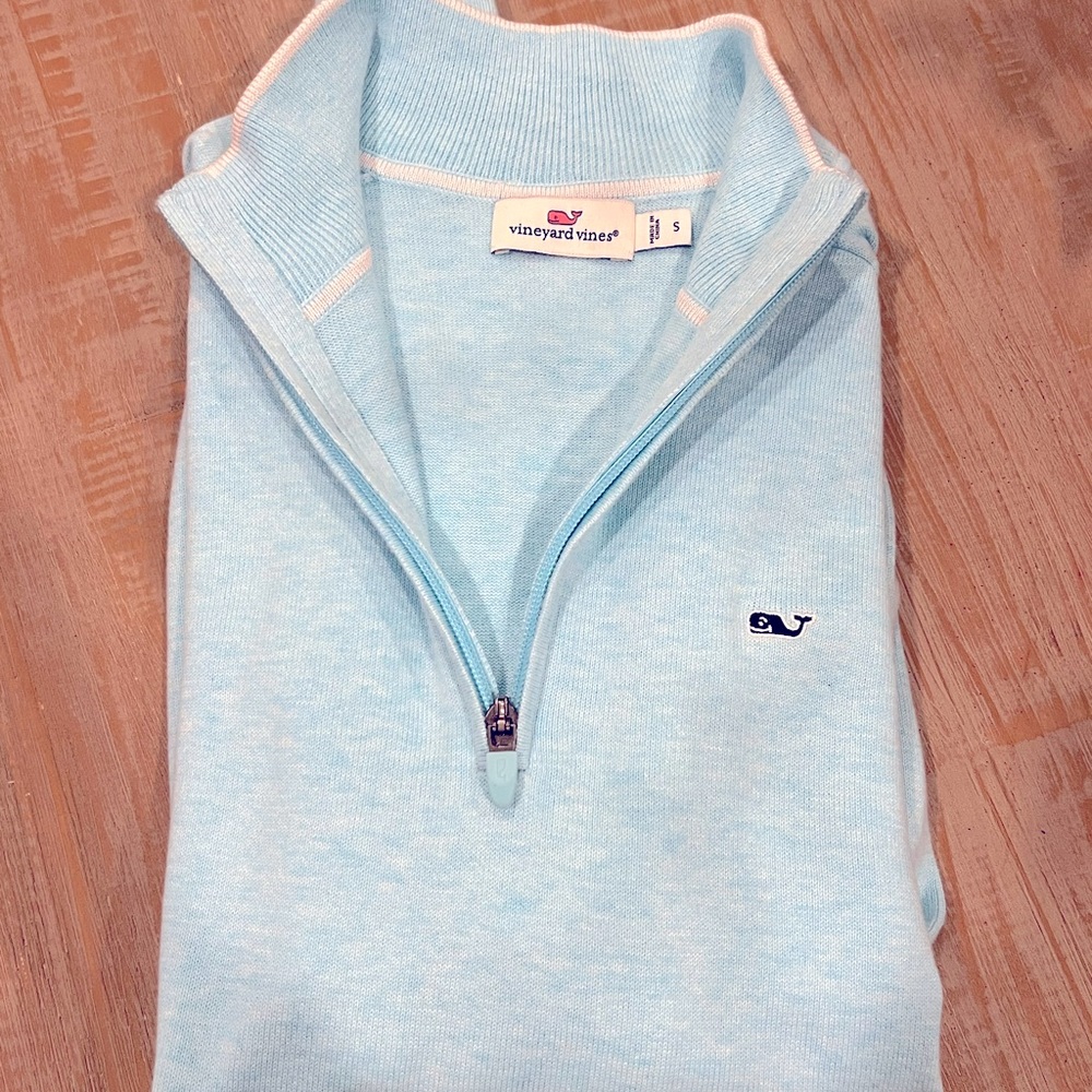 VINEYARD VINES 1/4 Zip Size Small Excellent Condition Aqua